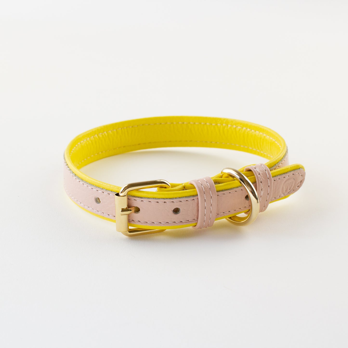 Pink leather collar Willow Walks