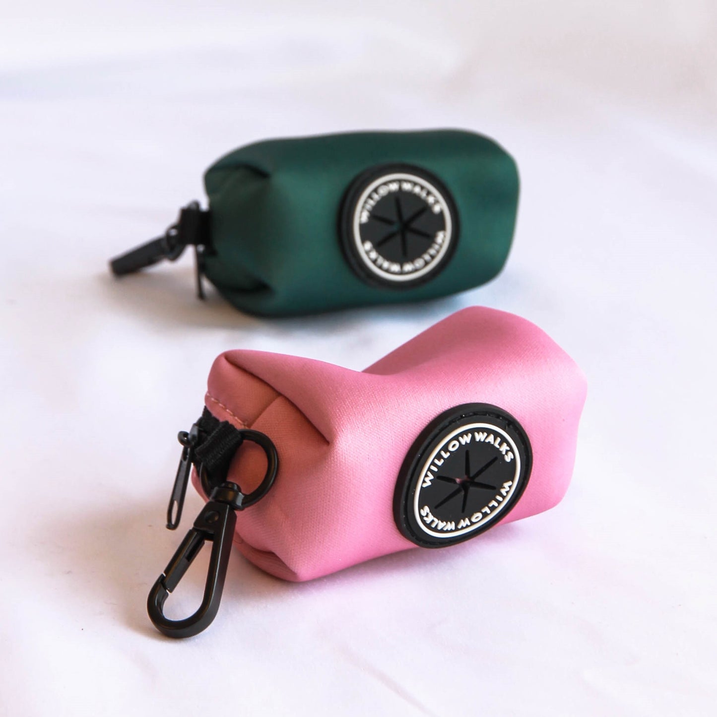 Willow Walks fabric poo bag in dark green
