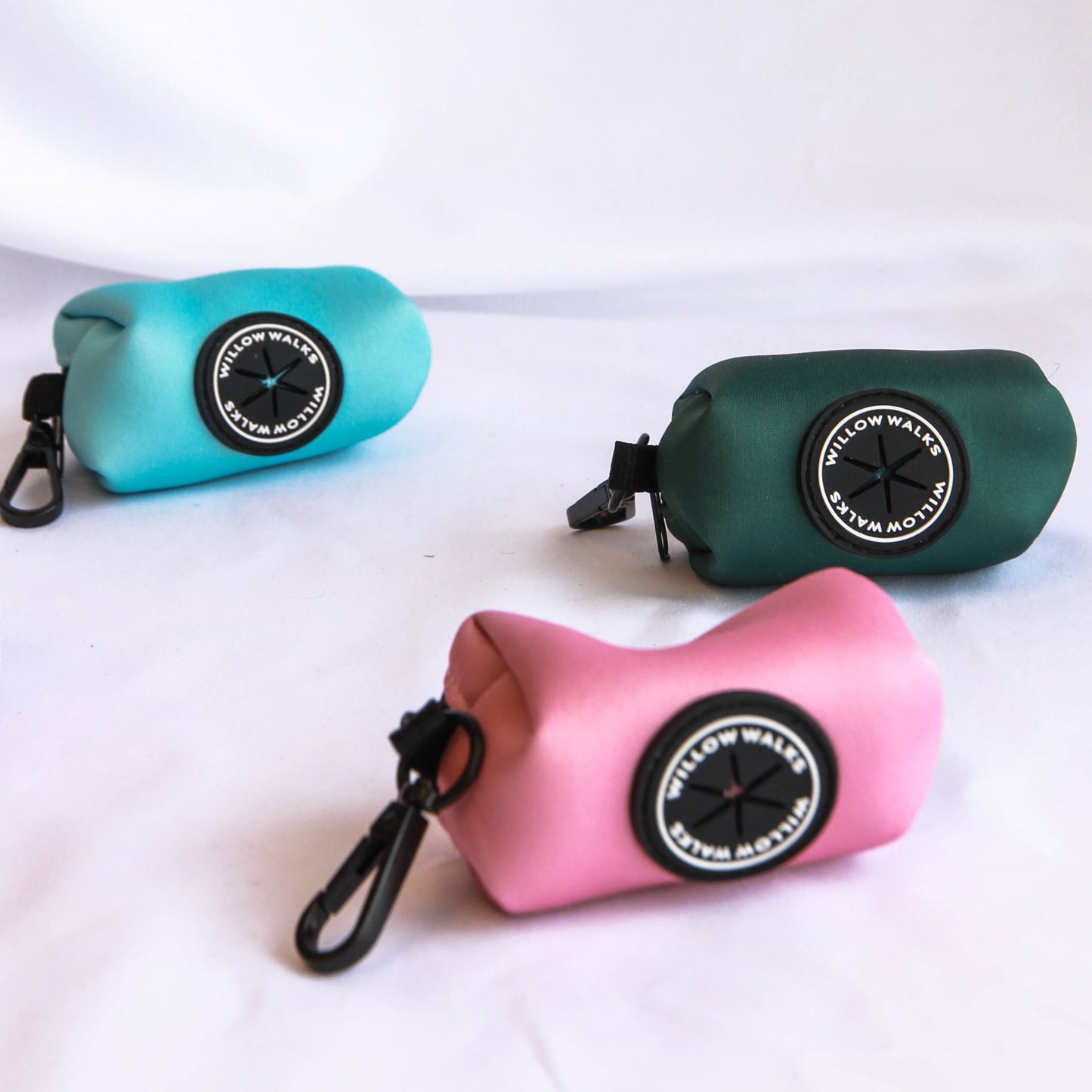 Willow Walks fabric poo bag in dark green