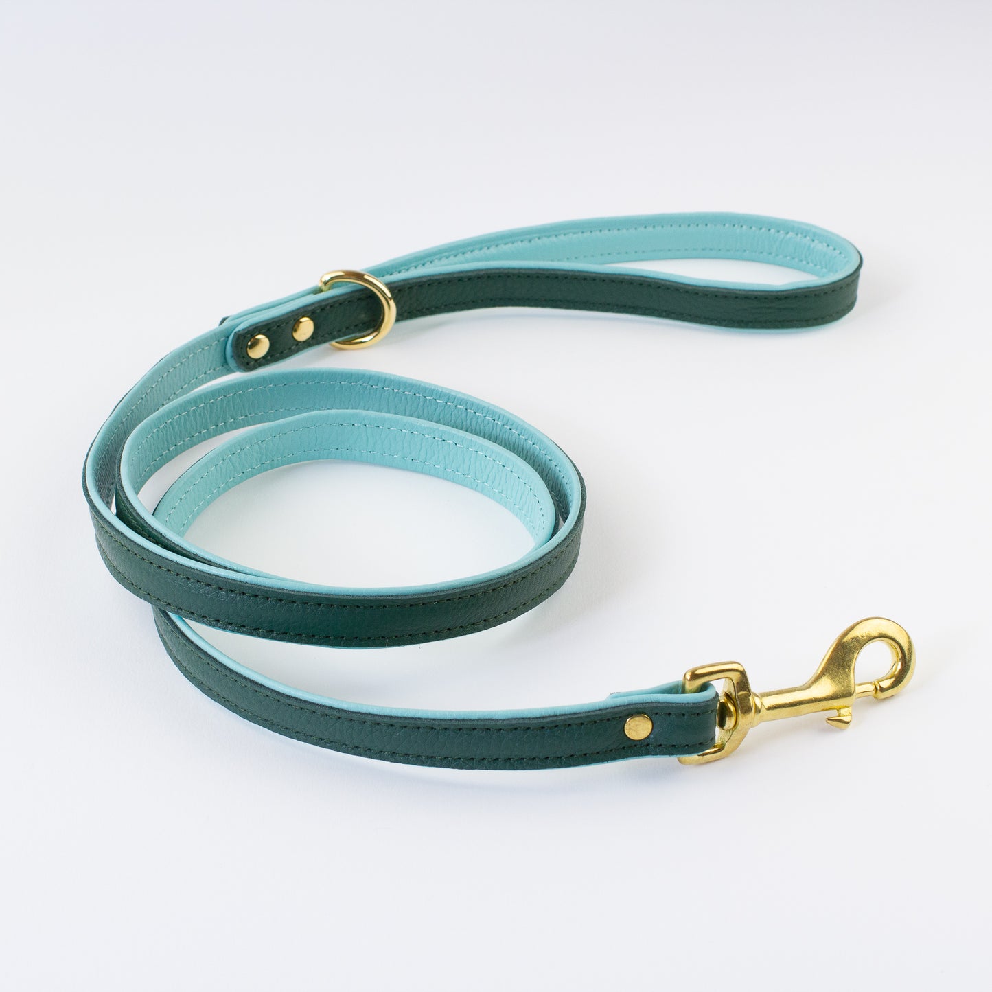 Double-sided dog leather lead Willow Walks