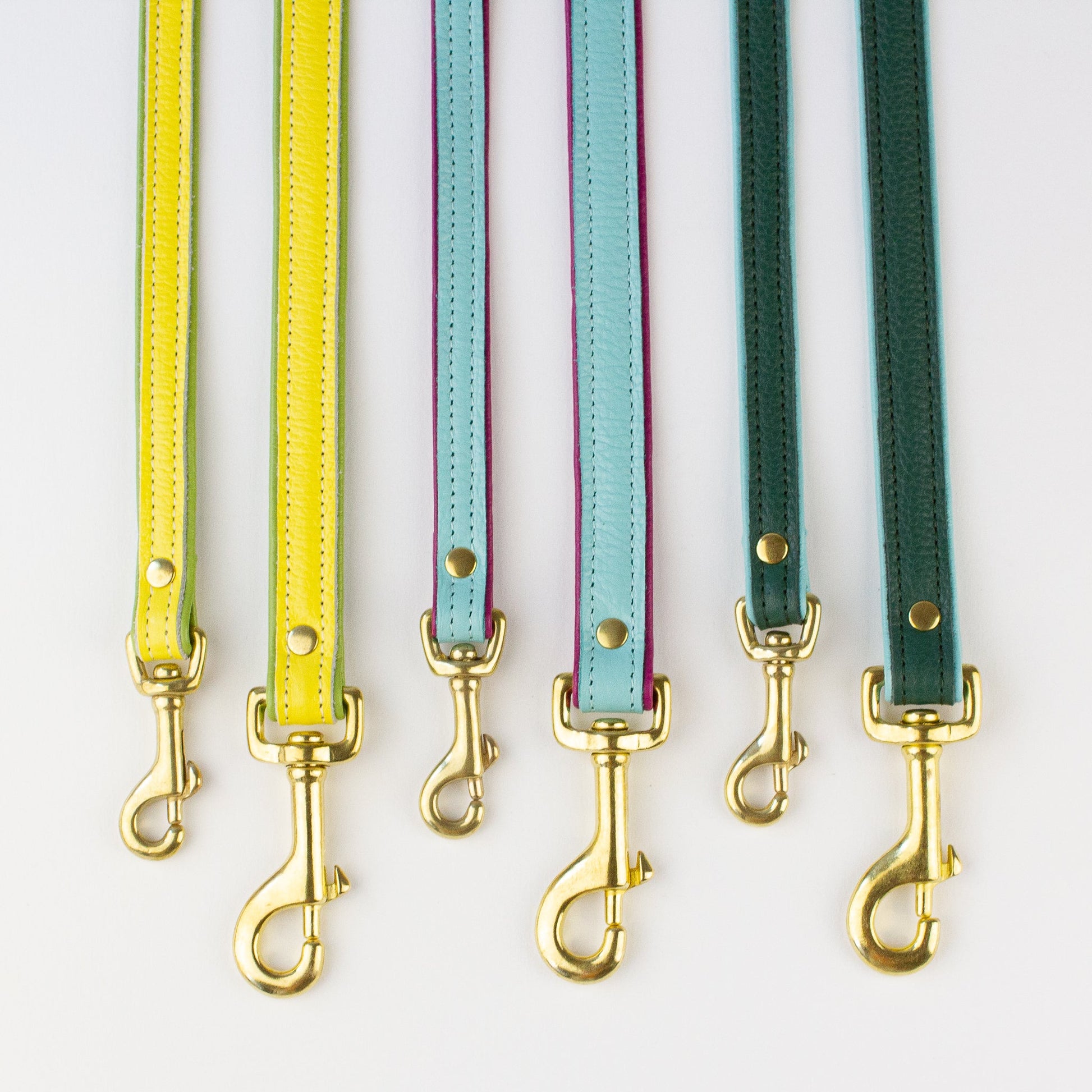 Double-sided dog leather leads Willow Walks