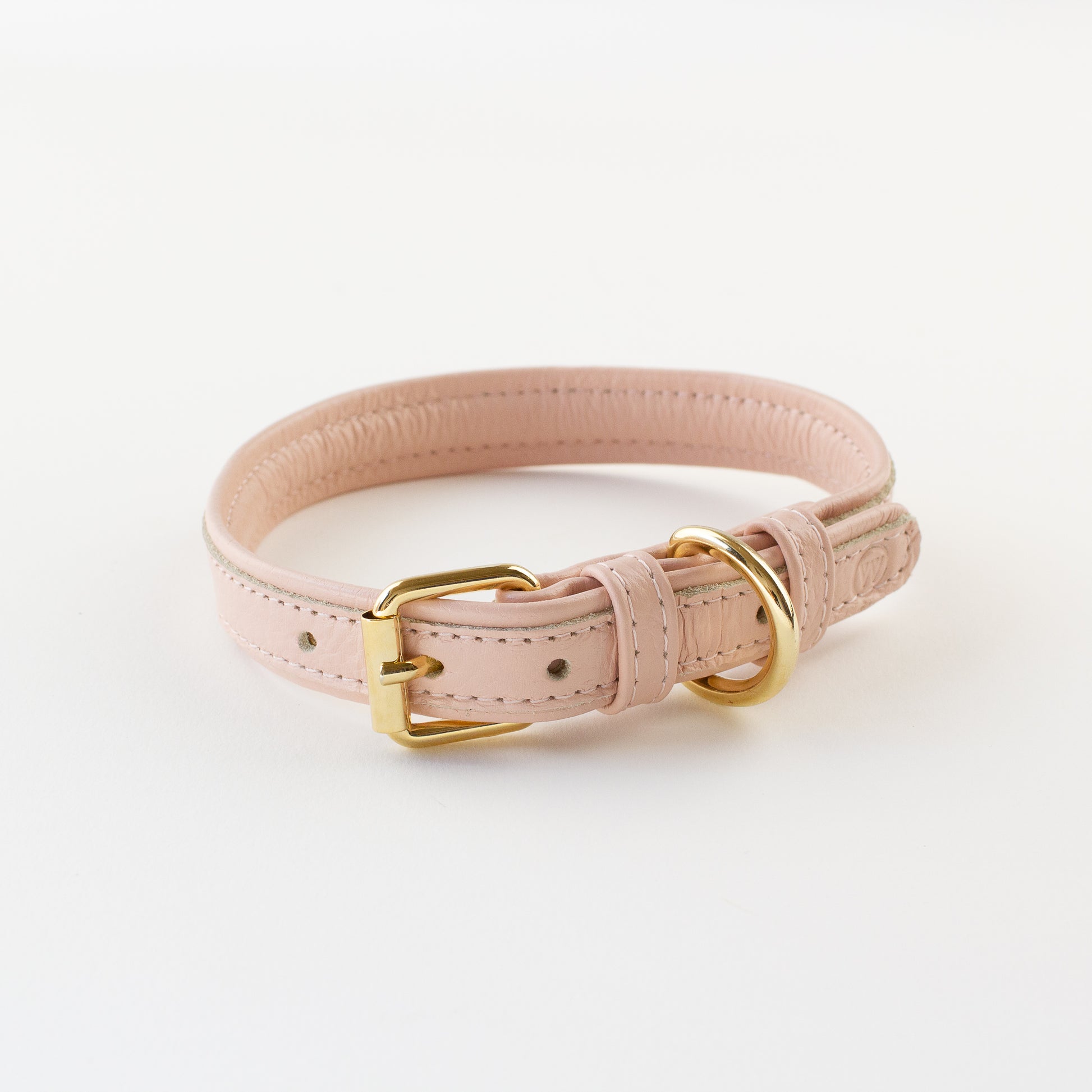 Pink leather collar Willow Walks