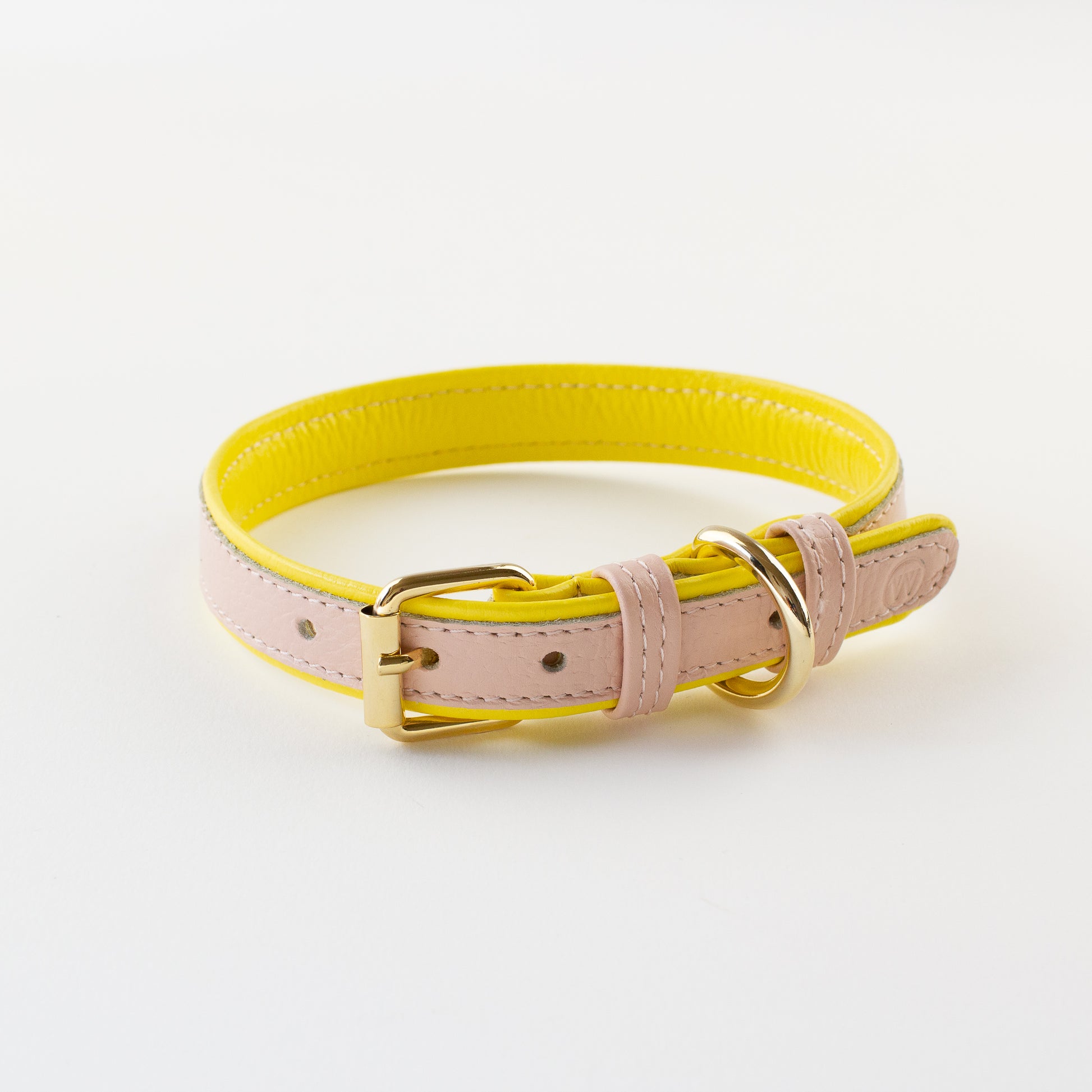 Pink leather collar Willow Walks
