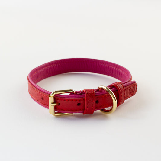 Red leather collar Willow Walks