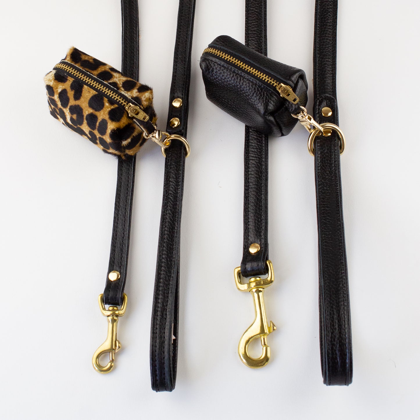 Black leather dog accessories Willow Walks