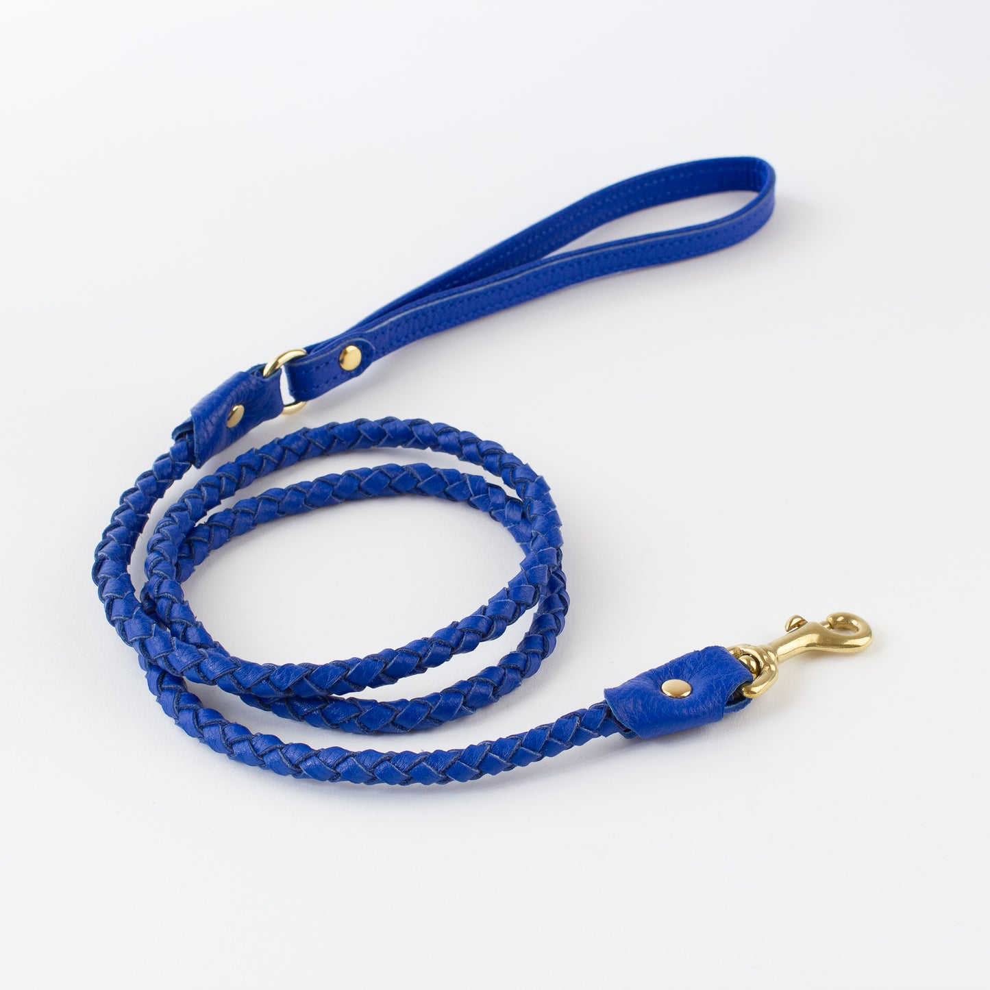Blue pleated leather lead Willow Walks