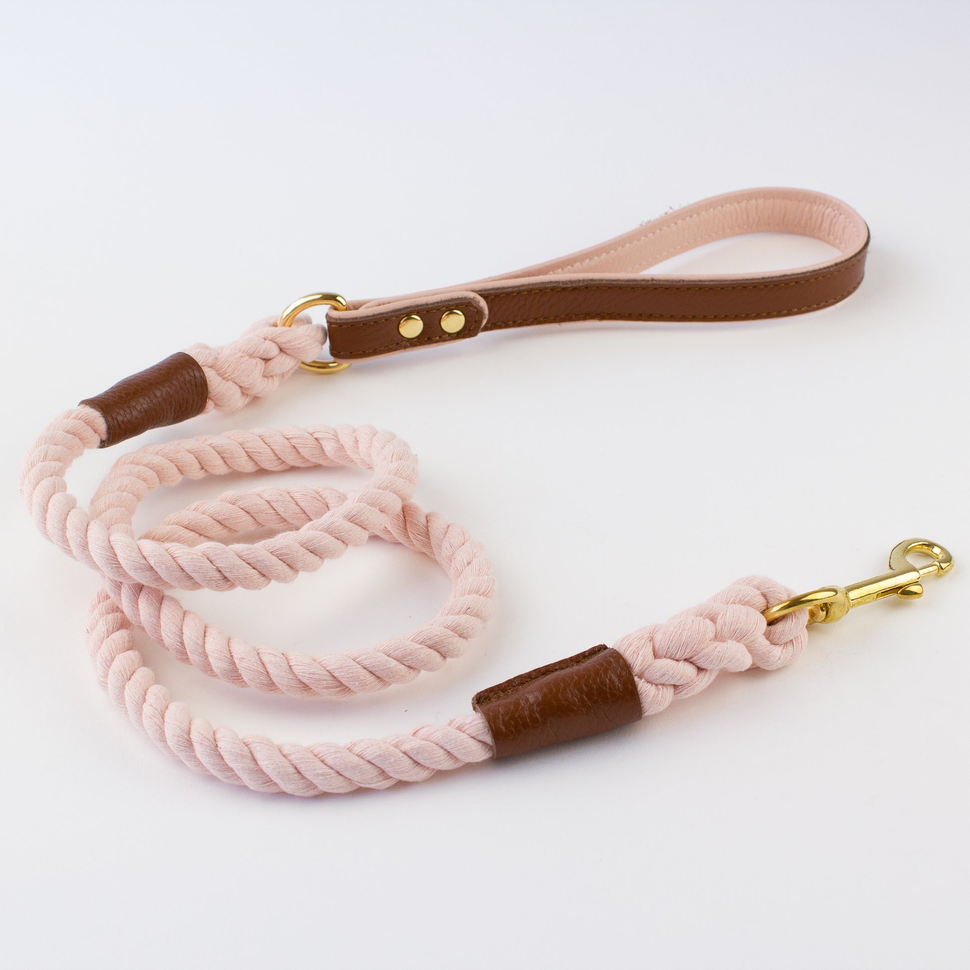 Pink brown rope lead Willow Walks