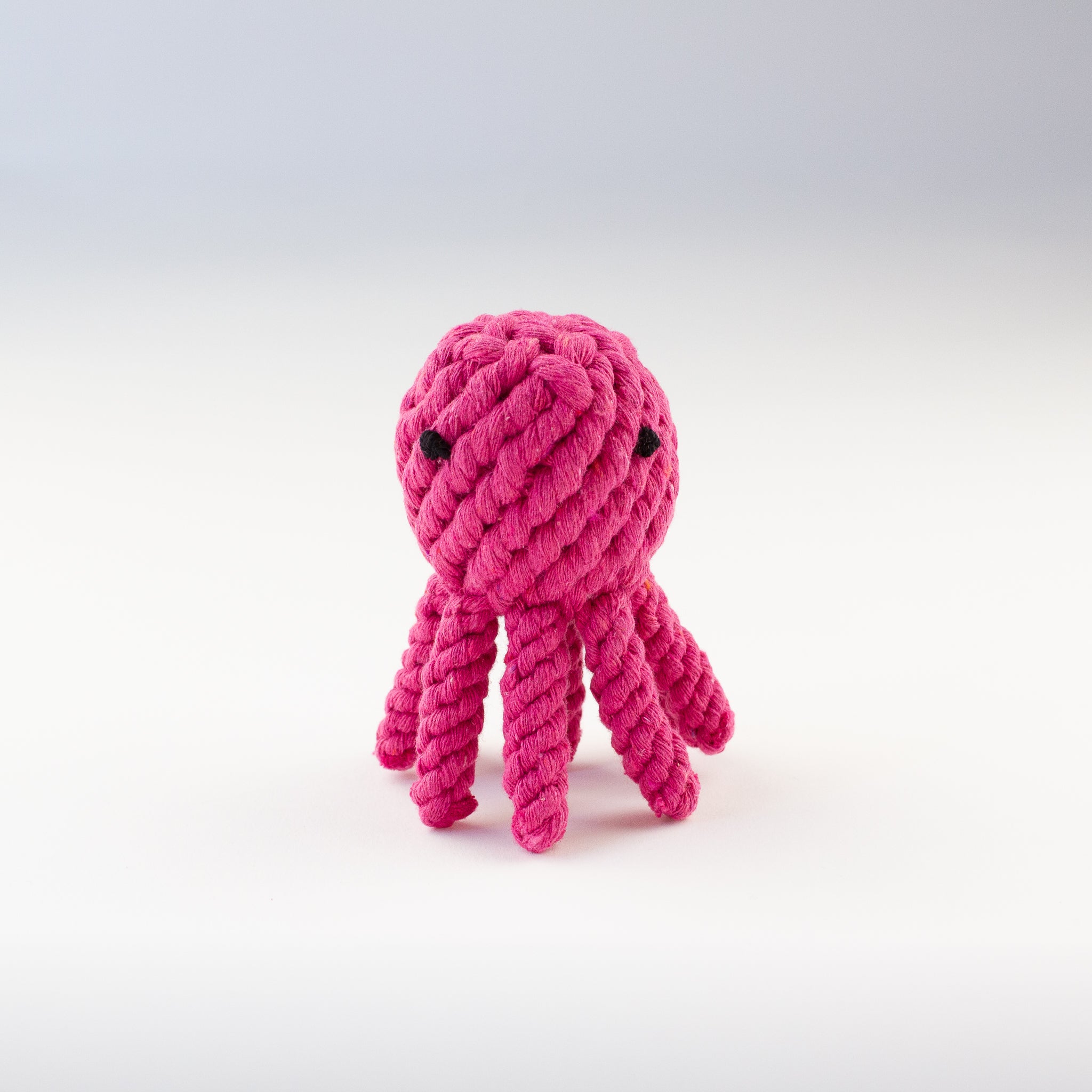 Willow Walks octopus dog rope toy in fuchsia