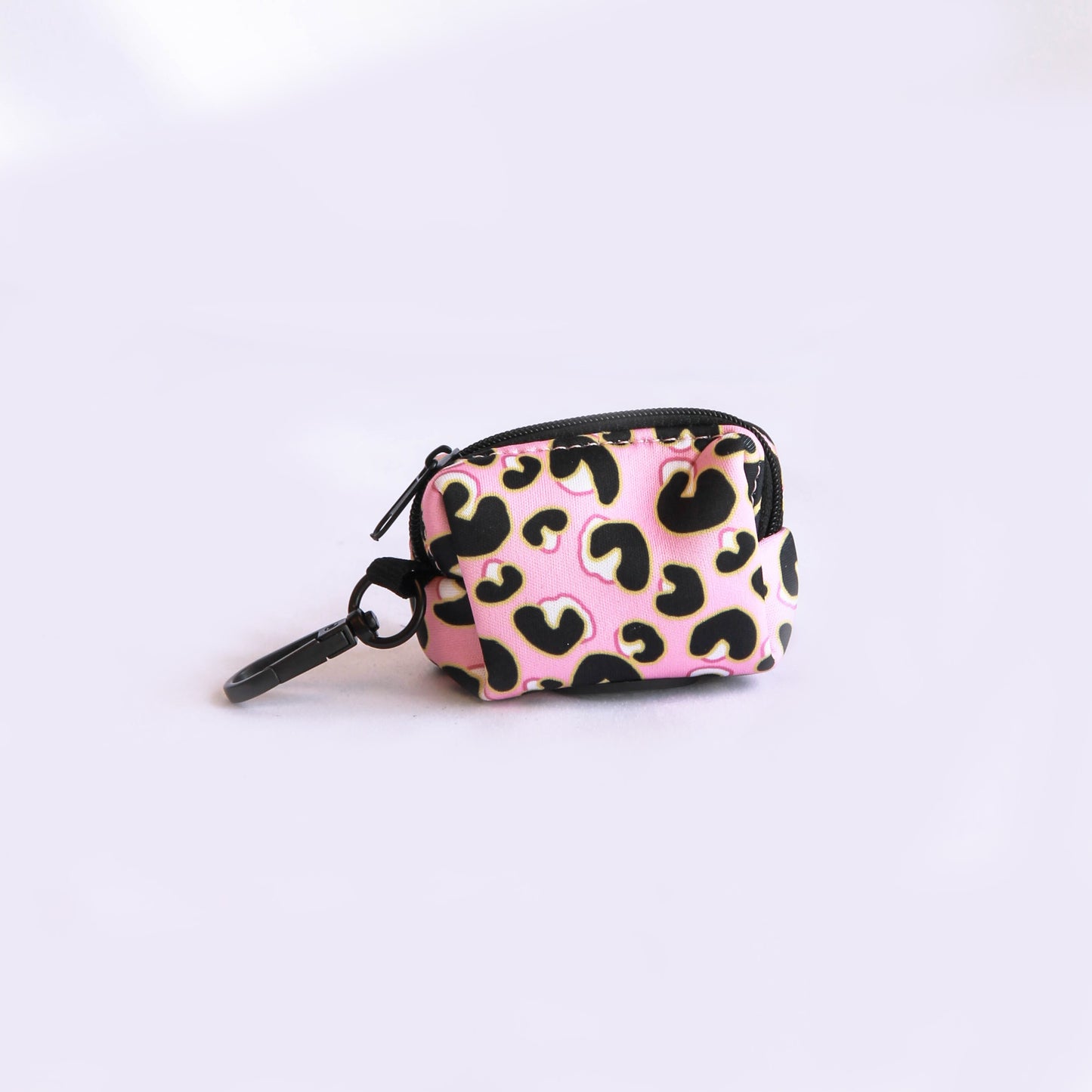 Willow Walks fabric poo bag in pink leo