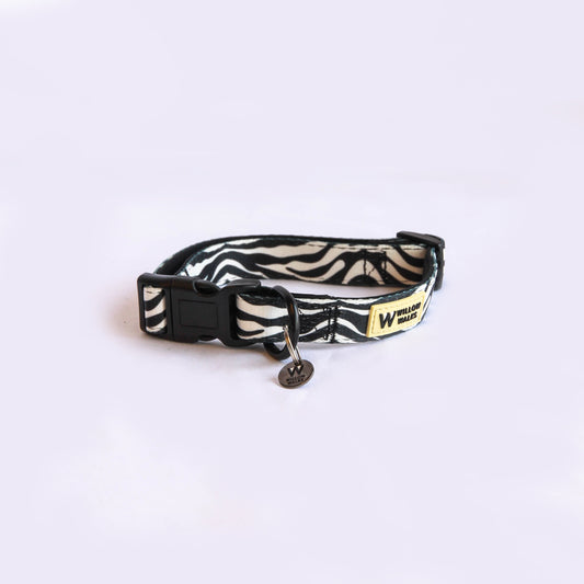 Willow Walks soft adjustable collar in zebra